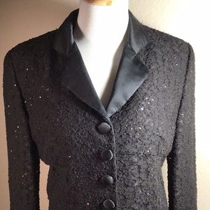 Giorgio Armani Le Collezioni  black sequin jacket
